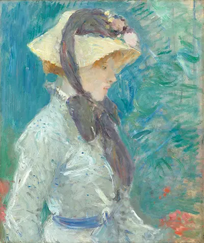 Young Woman with a Straw Hat Berthe Morisot